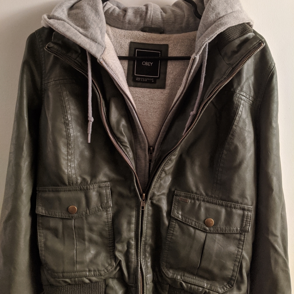Obey Faux Leather Jacket